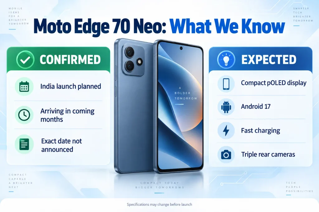 Moto Edge 70 Neo Confirmed vs Expected